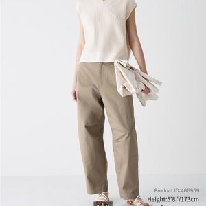 Uniqlo/Clare Waight Keller collab - cotton wide pants, size 14, khaki. Like new